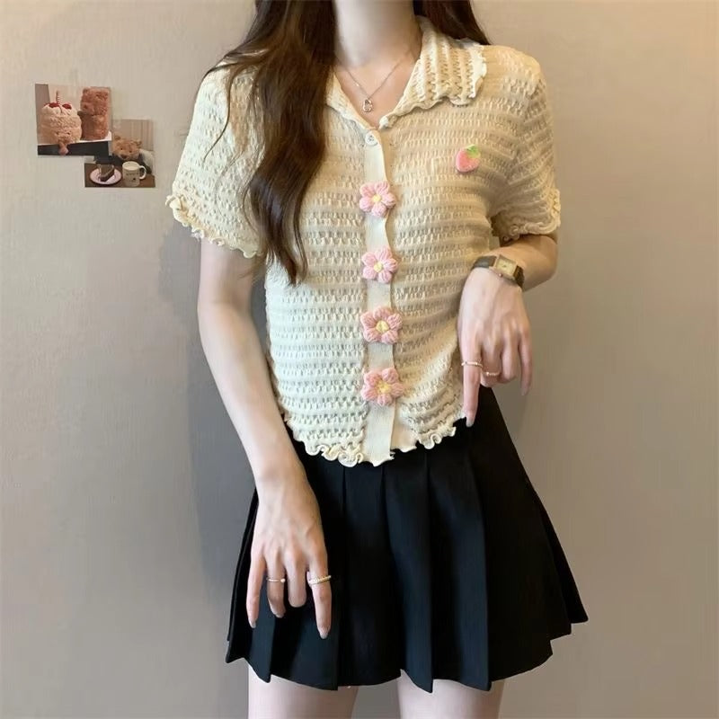 Summer Short-Sleeve Top – Irregular Gentle Style, Best-Selling Versatile Solid T-Shirt