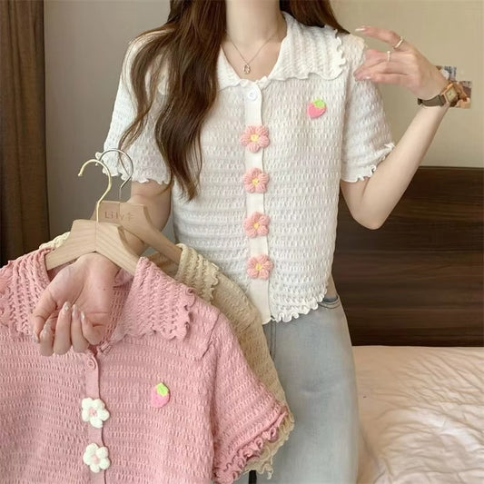 Summer Short-Sleeve Top – Irregular Gentle Style, Best-Selling Versatile Solid T-Shirt