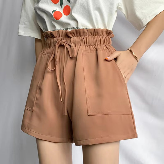 New Casual High-Waist Outerwear Pants – Elastic Waist Sports Shorts