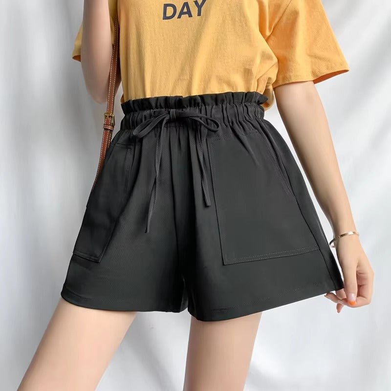 New Casual High-Waist Outerwear Pants – Elastic Waist Sports Shorts