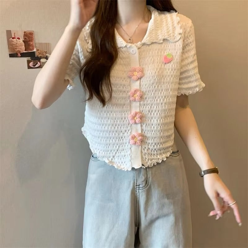 Summer Short-Sleeve Top – Irregular Gentle Style, Best-Selling Versatile Solid T-Shirt