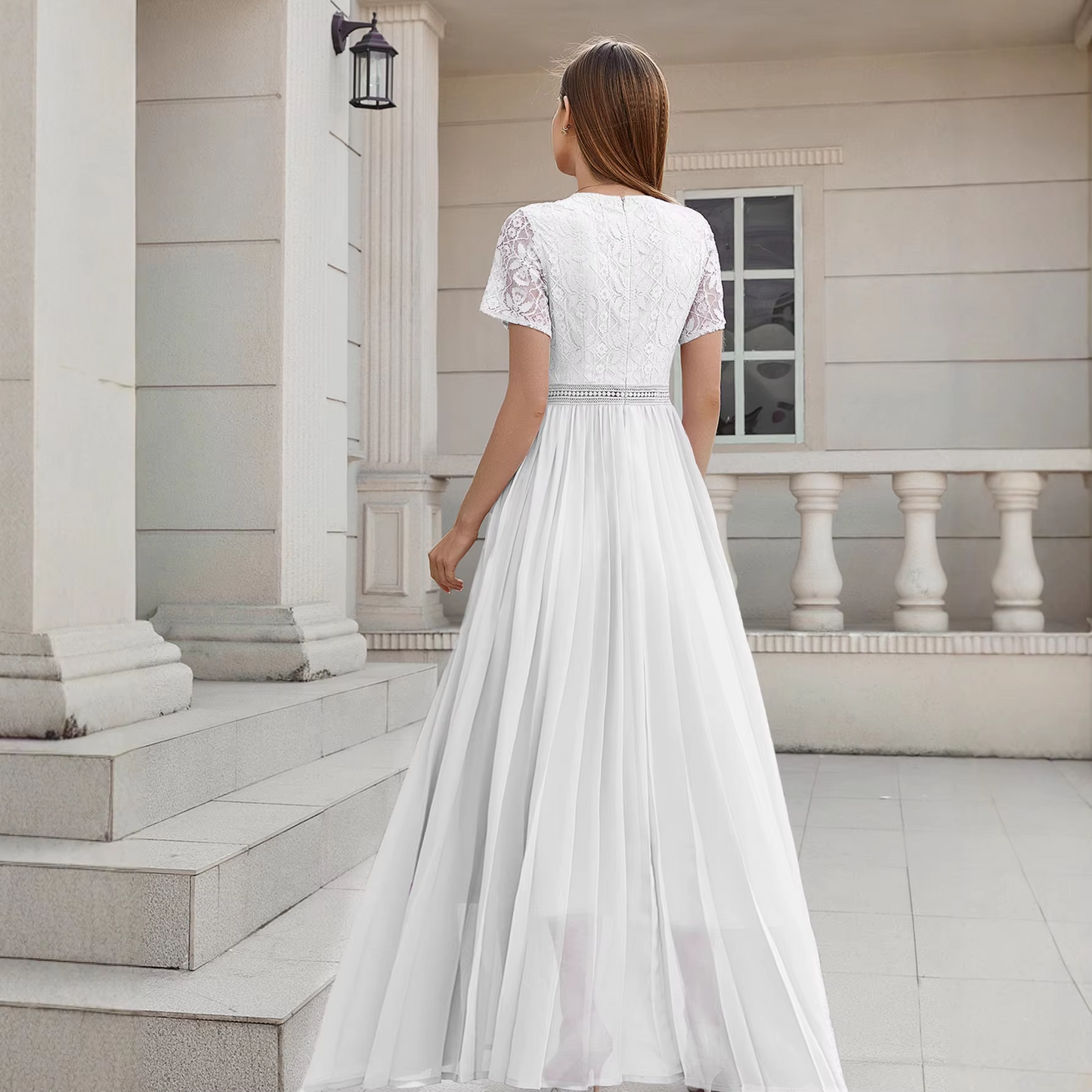 European American style women's lace evening dress – new, cross-border popular, for bridesmaids/weddings