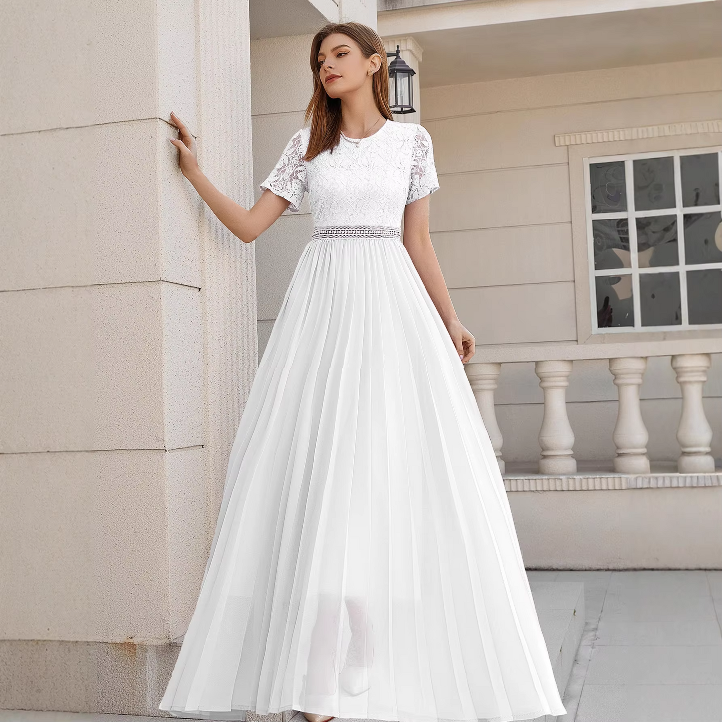 European American style women's lace evening dress – new, cross-border popular, for bridesmaids/weddings