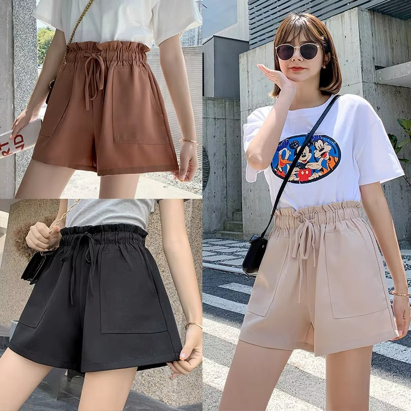 New Casual High-Waist Outerwear Pants – Elastic Waist Sports Shorts