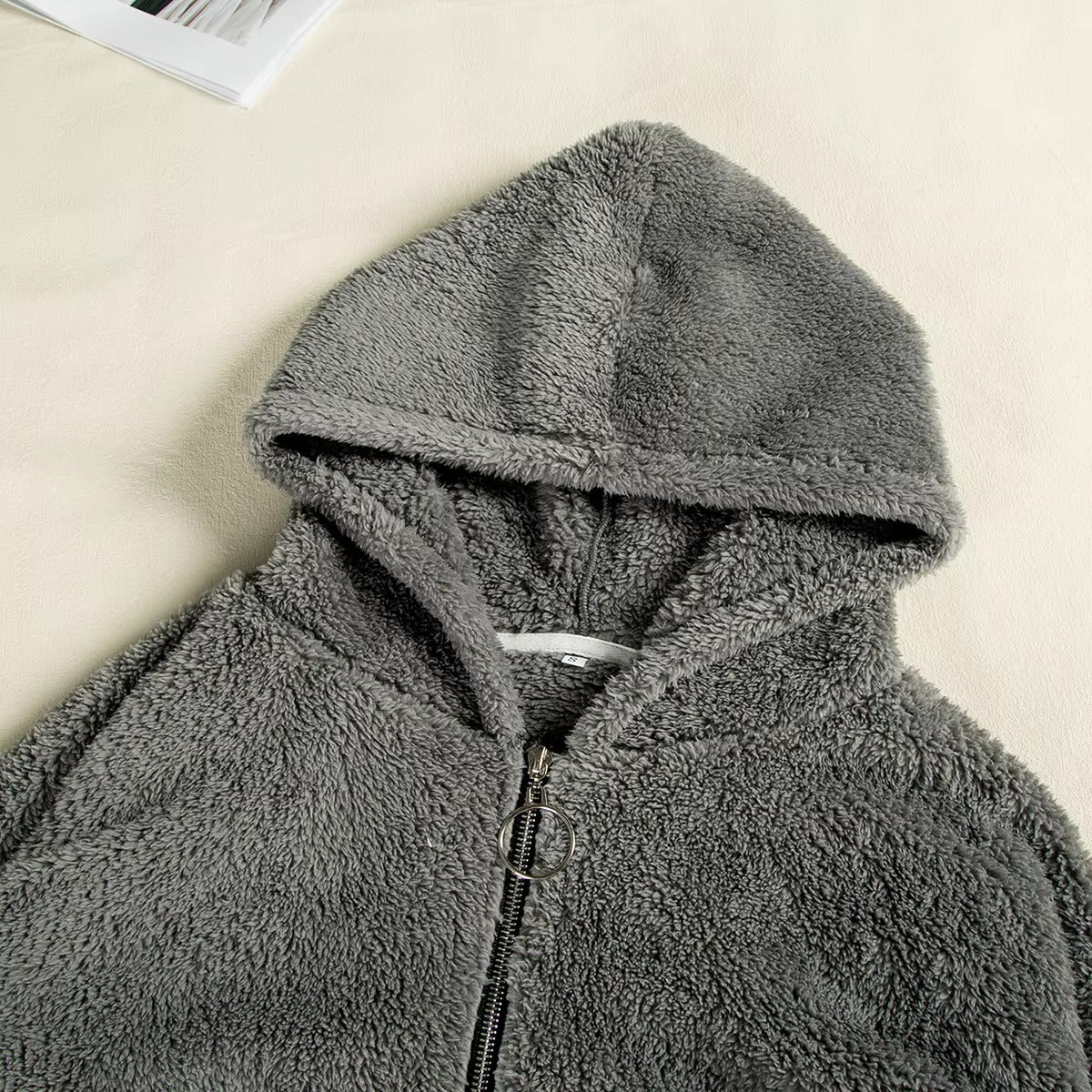 Women's Newton fleece jacket – street-trendy, loose, hooded, printed, autumn-winter