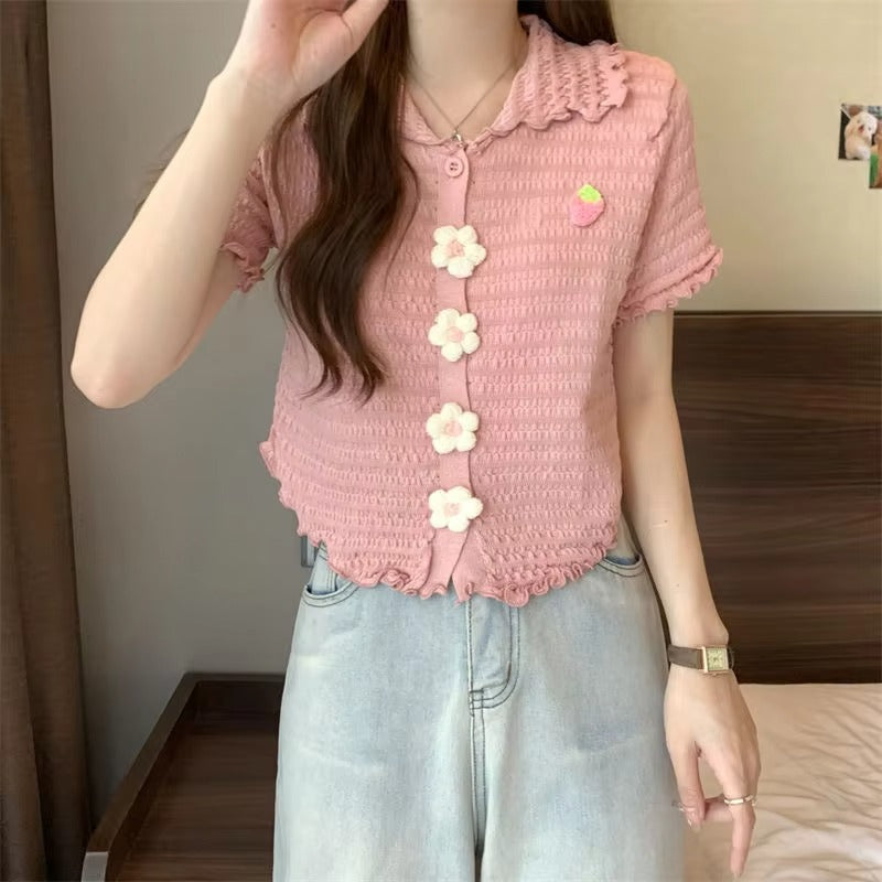 Summer Short-Sleeve Top – Irregular Gentle Style, Best-Selling Versatile Solid T-Shirt