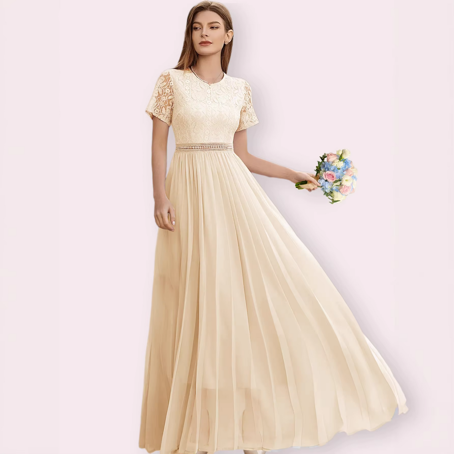 European American style women's lace evening dress – new, cross-border popular, for bridesmaids/weddings
