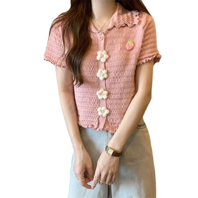 Summer Short-Sleeve Top – Irregular Gentle Style, Best-Selling Versatile Solid T-Shirt