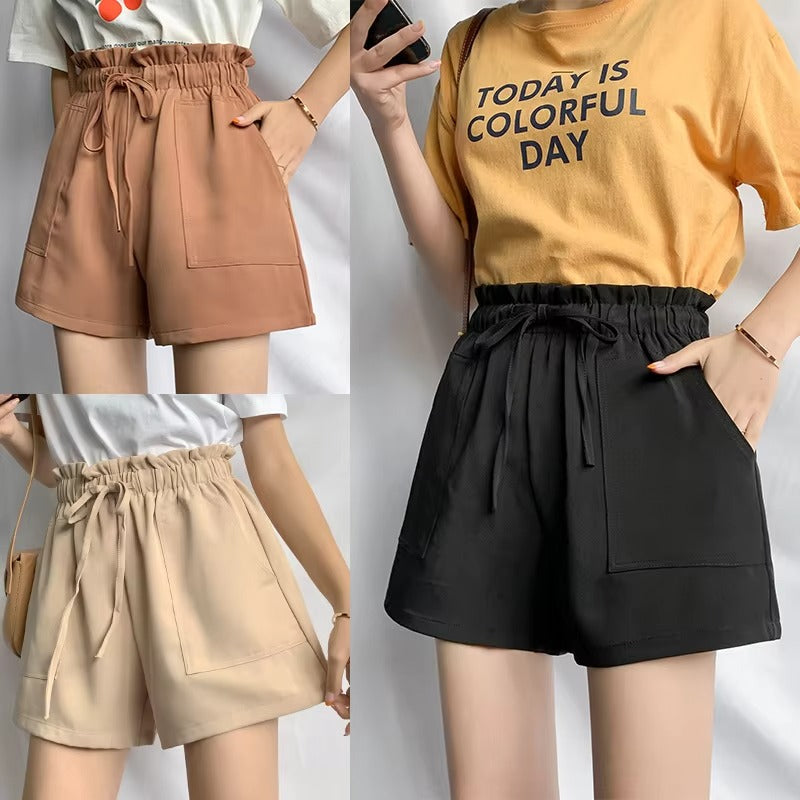 New Casual High-Waist Outerwear Pants – Elastic Waist Sports Shorts