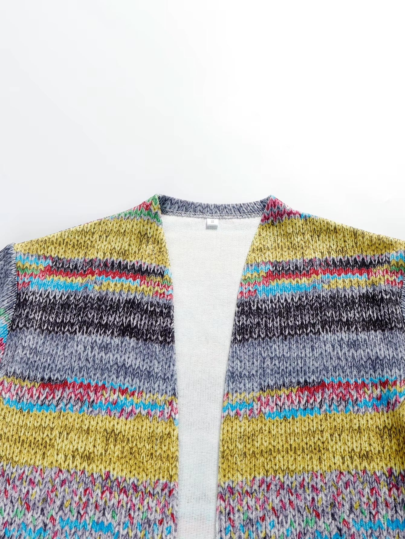 Wholesale vintage women's knitted cardigan – loose, casual, breathable, printed, for commuting