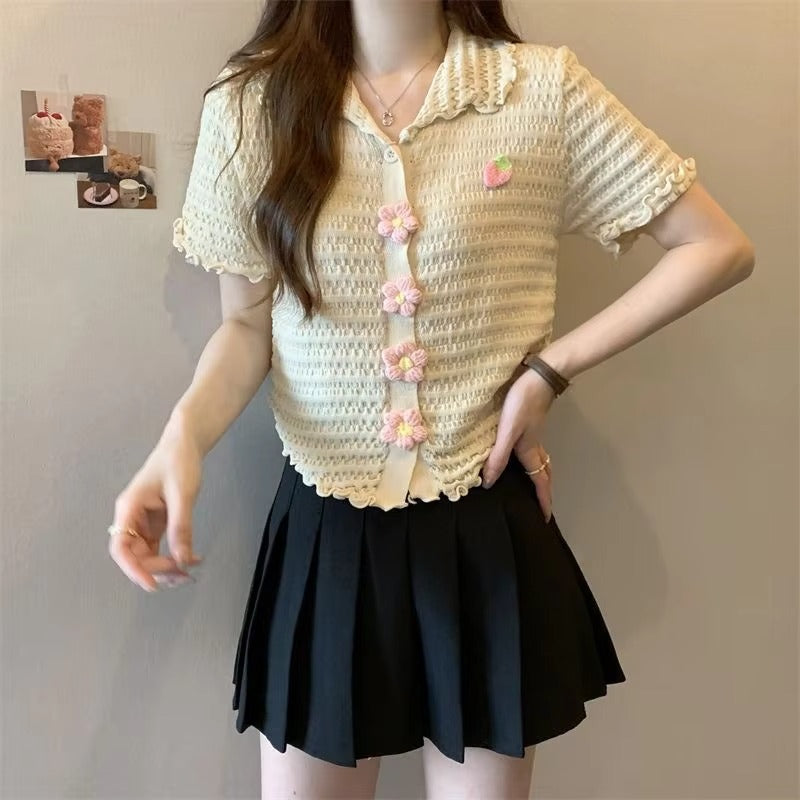 Summer Short-Sleeve Top – Irregular Gentle Style, Best-Selling Versatile Solid T-Shirt