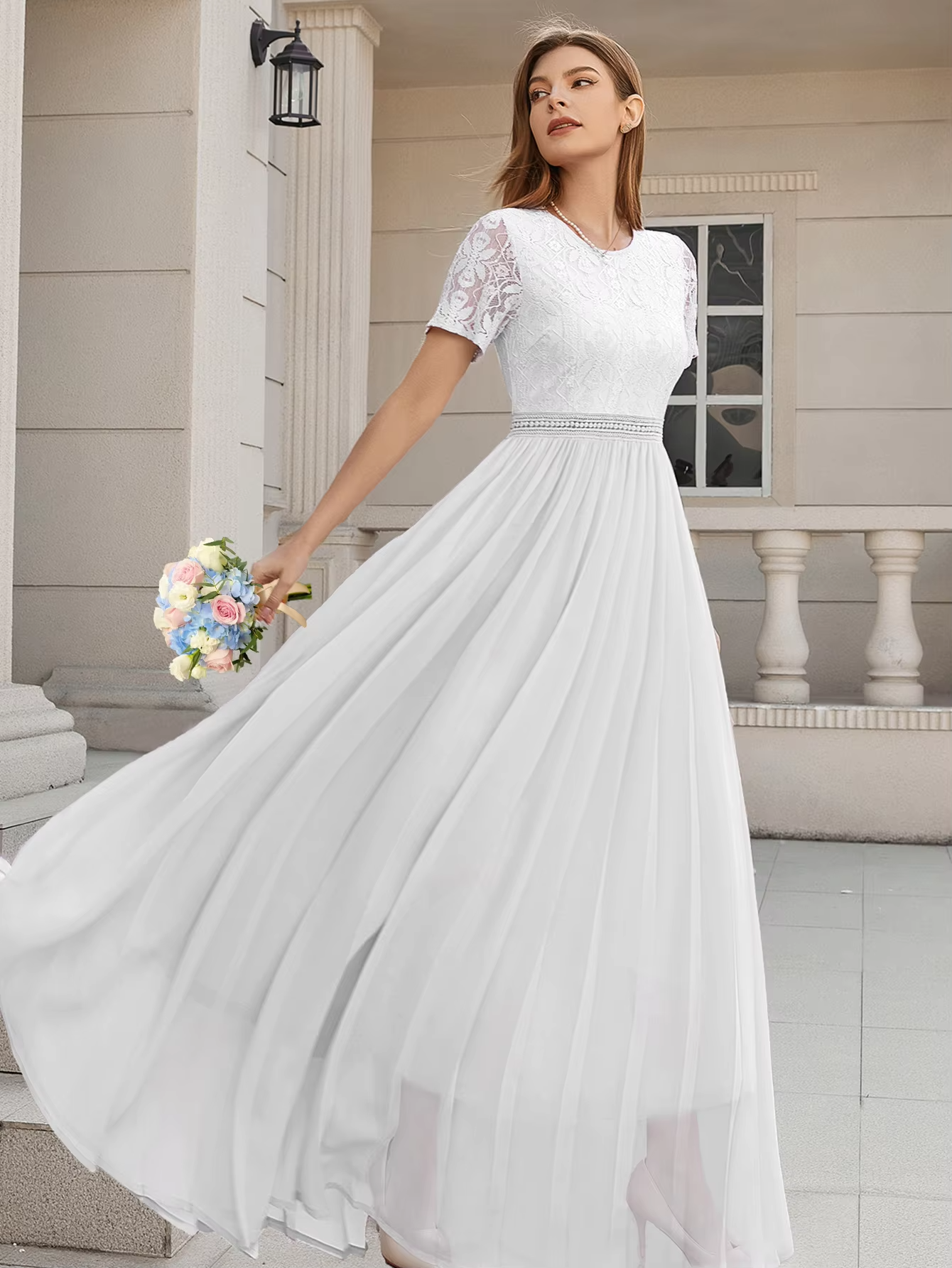 European American style women's lace evening dress – new, cross-border popular, for bridesmaids/weddings