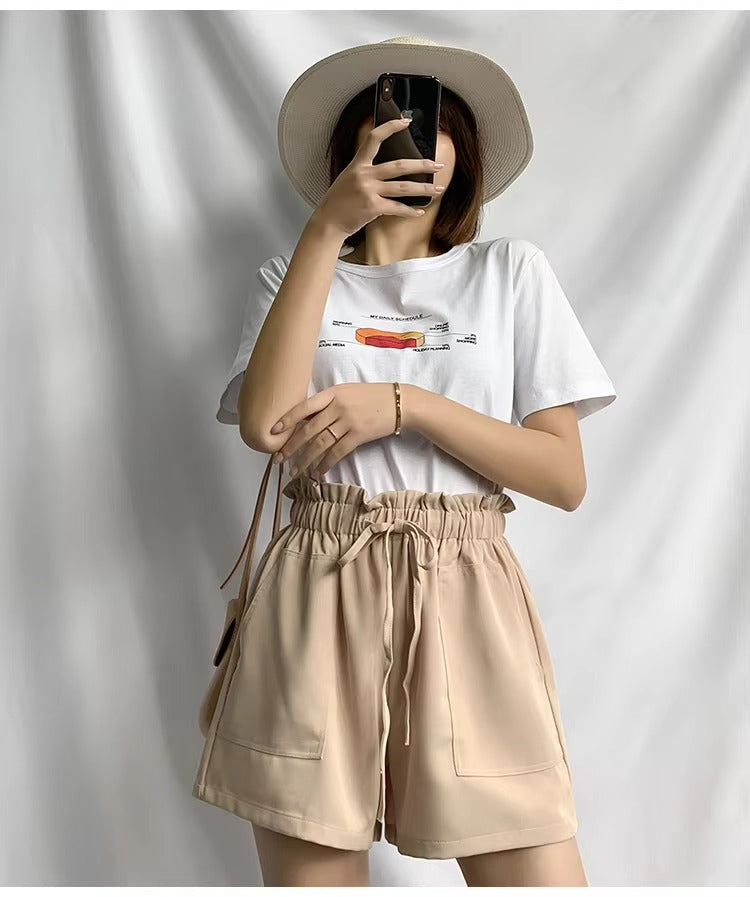 New Casual High-Waist Outerwear Pants – Elastic Waist Sports Shorts